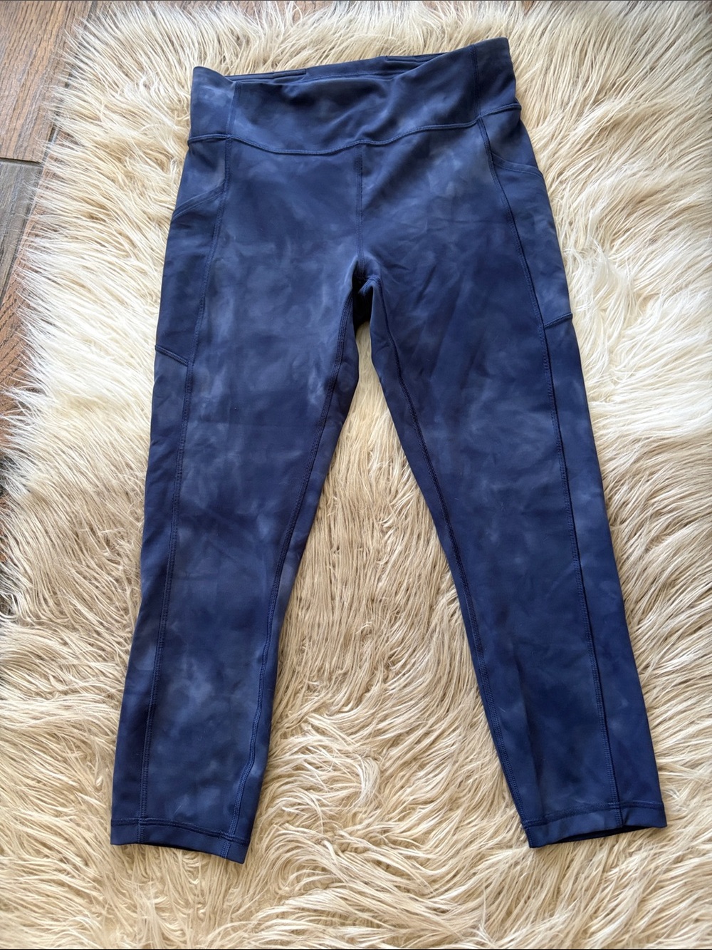 Lululemon blue invigorated diamond dye leggings sz 10